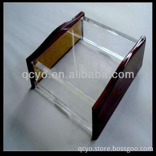 Hot sale! high quality transparent standing plastic card holder